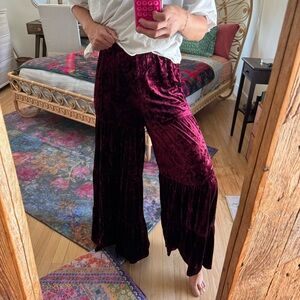 Natural Life Velvet Palazzo Pants